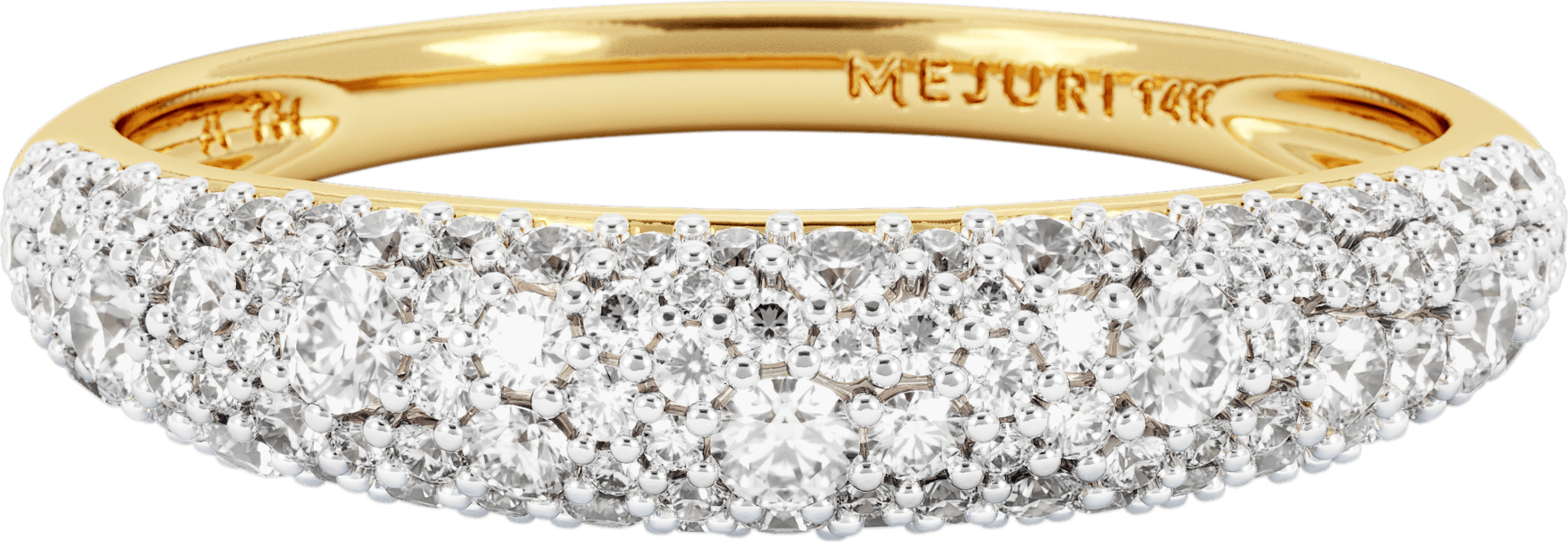 Pavé Diamond Thin Dôme Ring