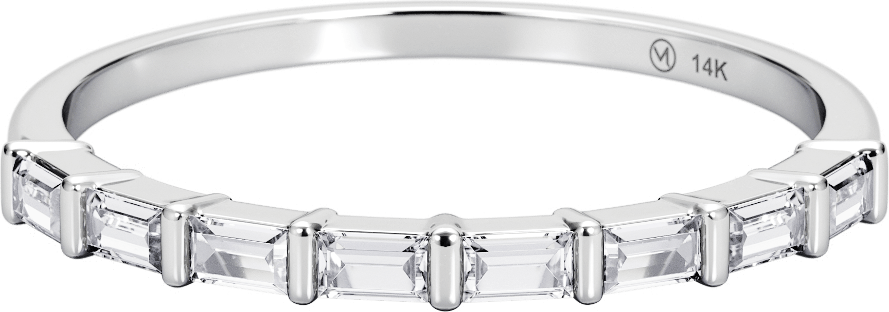 Baguette Diamond Half Eternity Band