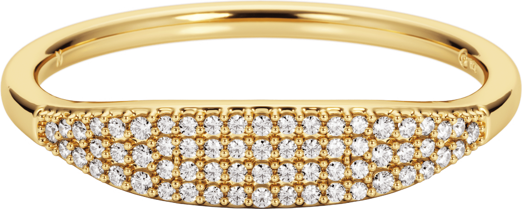 Pavé Diamond Slim Signet